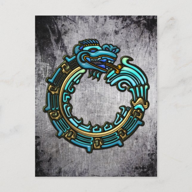 Turquoise Quetzalcoatl Postcard (Front)