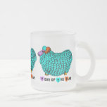 Turquoise Ram Chinese Year Zodiac Frosted Glass M Frosted Glass Coffee Mug at Zazzle