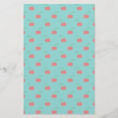 Turquoise red cherry pattern (Front)