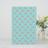 Turquoise red cherry pattern (Standing Front)