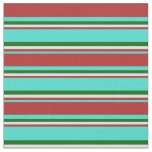 [ Thumbnail: Turquoise, Red, Lavender, and Dark Green Colored Fabric ]