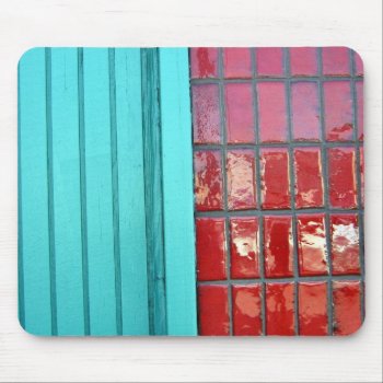 Turquoise Red Mouse Pad by DonnaGrayson_Photos at Zazzle