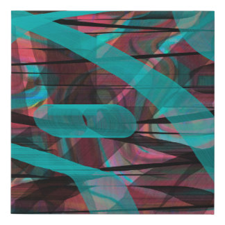 Turquoise Ribbon Abstract Canvas Print