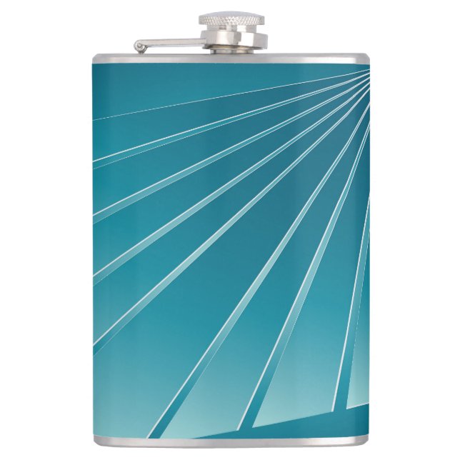Turquoise ribbons flask (Front)