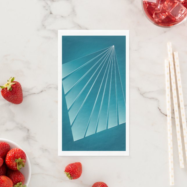 Turquoise ribbons paper guest towels (Insitu)