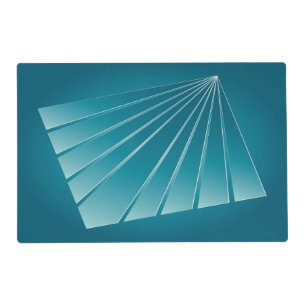 Turquoise ribbons placemat
