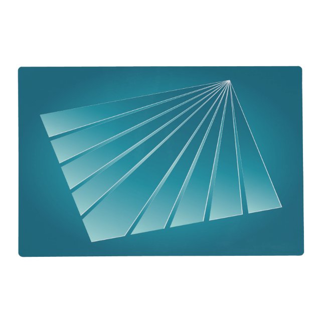 Turquoise ribbons placemat (Front)