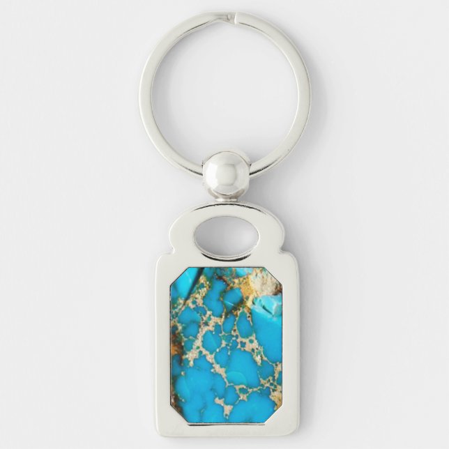 Turquoise Rock 1 Keychain (Front)
