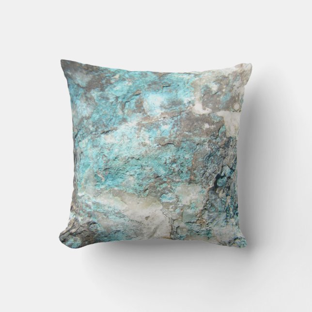 Turquoise Rock Pillow (Front)