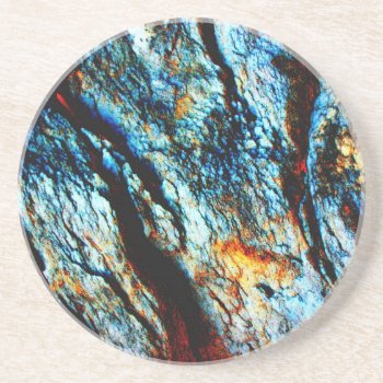 Turquoise Rock Sandstone Coaster by ArtByApril at Zazzle