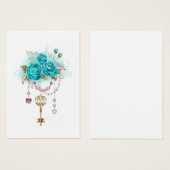 Turquoise Roses with Keys (Front & Back)