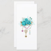 Turquoise Roses with Keys (Front/Back)