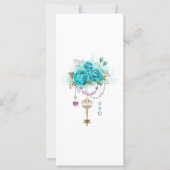 Turquoise Roses with Keys (Front)