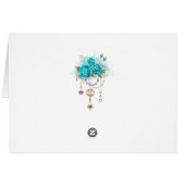 Turquoise Roses with Keys (Back Horizontal)