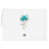 Turquoise Roses with Keys Cards (Back Horizontal)