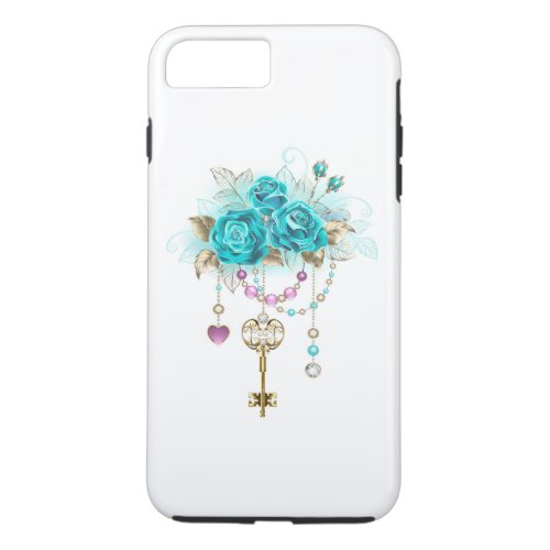 Turquoise Roses with Keys iPhone 8 Plus7 Plus Case