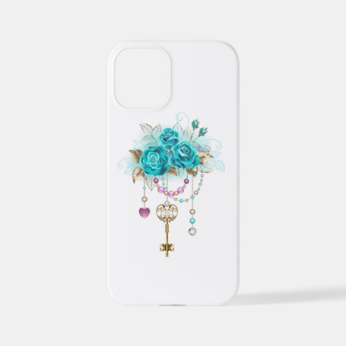 Turquoise Roses with Keys iPhone 12 Mini Case