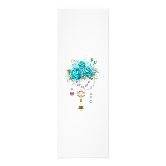 Turquoise Roses with Keys Photo Print (Front)