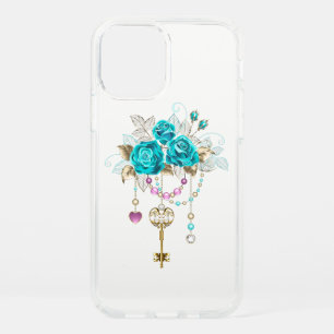 Turquoise Roses with Keys Speck iPhone 12 Pro Case