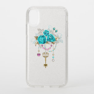 Turquoise Roses with Keys Speck iPhone XR Case