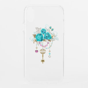 Turquoise Roses with Keys iPhone XR Case