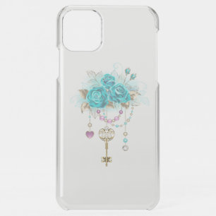 Turquoise Roses with Keys iPhone 11 Pro Max Case