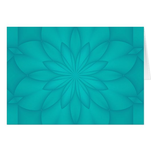 Turquoise Rosette Cards (Front Horizontal)