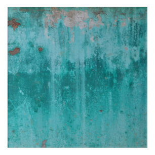 Turquoise Rust   Abstract Acrylic Print