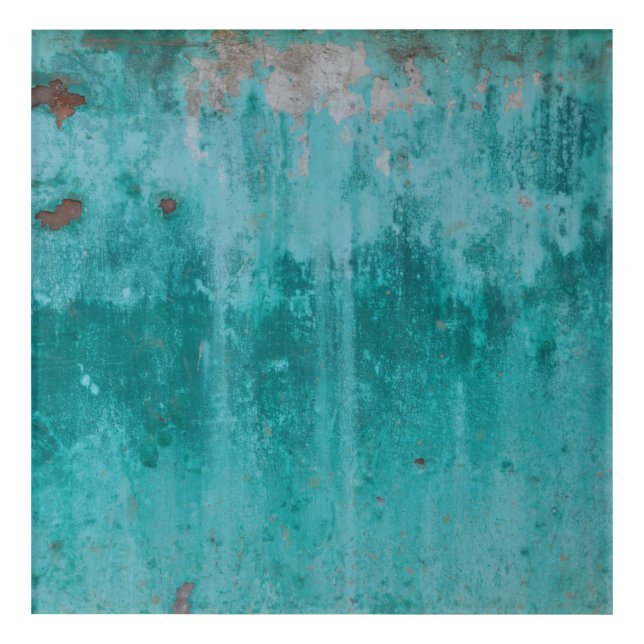 Turquoise Rust | Abstract Acrylic Print (Front)