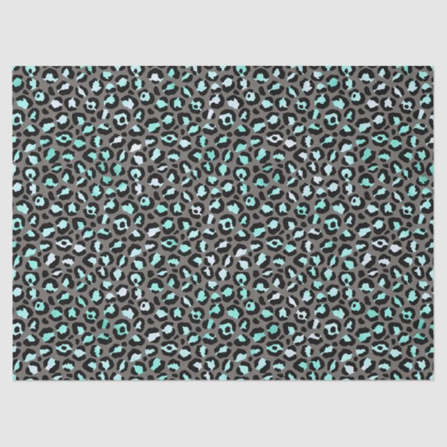 Turquoise Safari Series Design 11 Tissue Paper (Front)