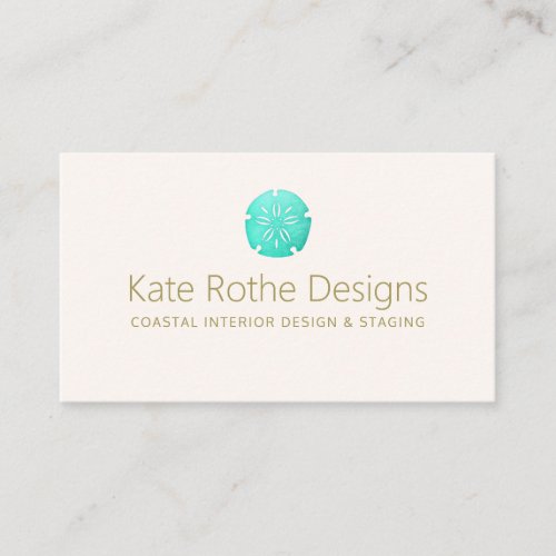 Turquoise Sand Dollar Tropical Business Card