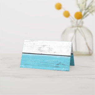 Turquoise Sandy Toes Salty Kisses Place Cards