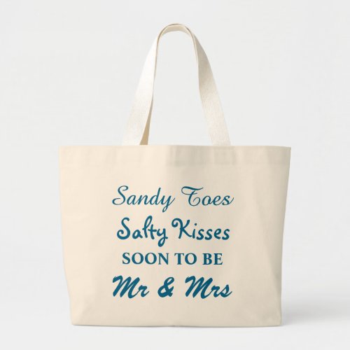 Turquoise Sandy Toes Salty Kisses Tote