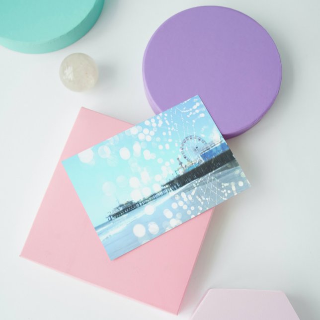 Turquoise Santa Monica Pier Spiderweb Postcard (Creator Uploaded)