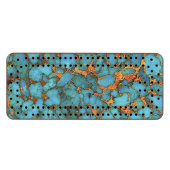 "Turquoise Sapele Cribbage Board" (Front (Horizontal))