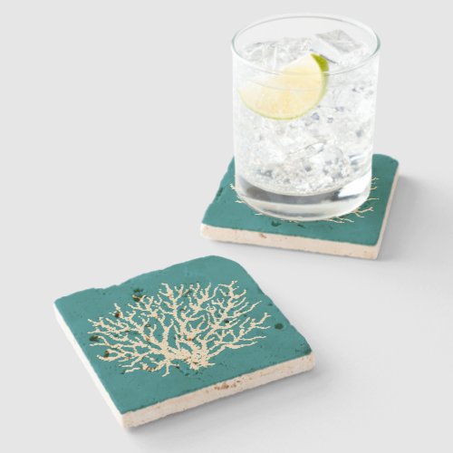 Turquoise Sea Coral Coaster