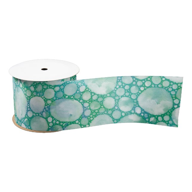 Turquoise Sea Foam Ribbon | Ocean Bubbles (Spool)