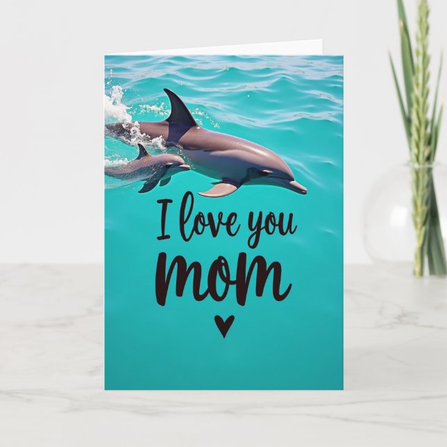 Turquoise Sea Moms Love Card (Front)