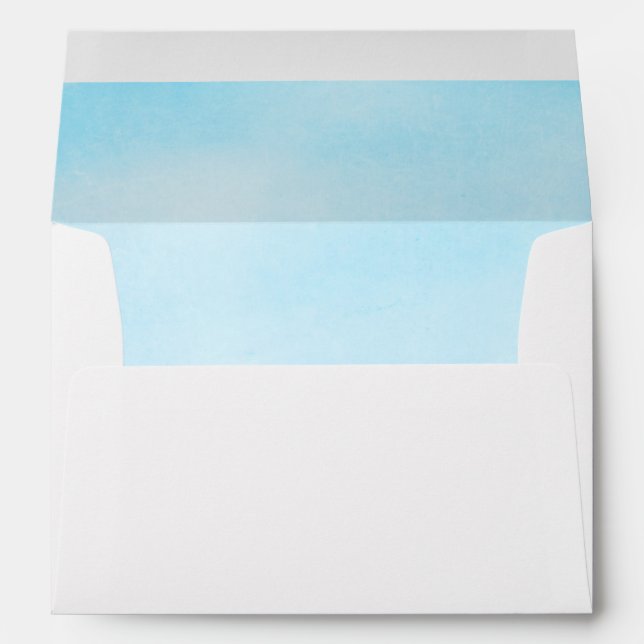 Turquoise Sea Sky Wedding Envelope (Back (Bottom))