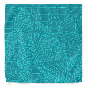 Turquoise Sea Turtle teal ocean tropical Bandana