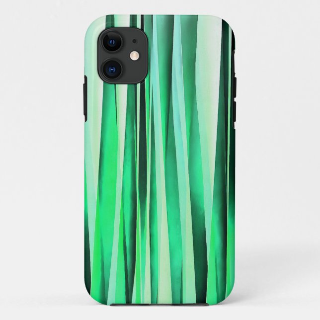 Turquoise Serenity Stripy Pattern Case-Mate iPhone Case (Back)