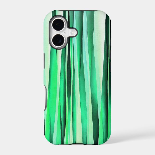 Turquoise Serenity Stripy Pattern Iphone Case (Back)