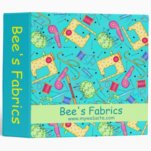 Turquoise Sewing Project Personlizable Album Binder