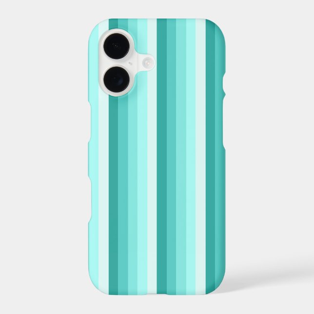 Turquoise shadow stripes iphone case (Back)