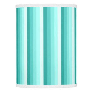Turquoise shadow stripes lamp shade