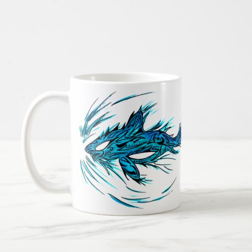 Turquoise Shark Tattoo Coffee Mug