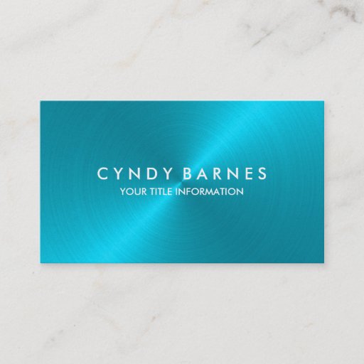 Customizable Turquoise Sheen Business Card