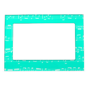 Turquoise Sheet Music Magnetic Picture Frame
