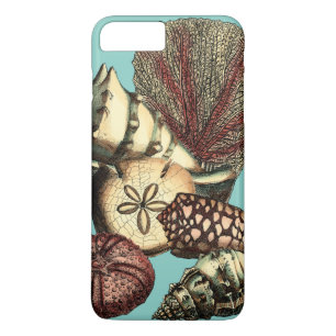 Turquoise Shell and Red Coral Collection iPhone 8 Plus/7 Plus Case