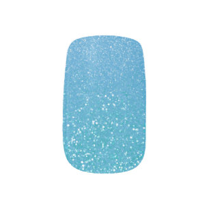 Turquoise Shimmer Glitter Dust Minx Nail Art